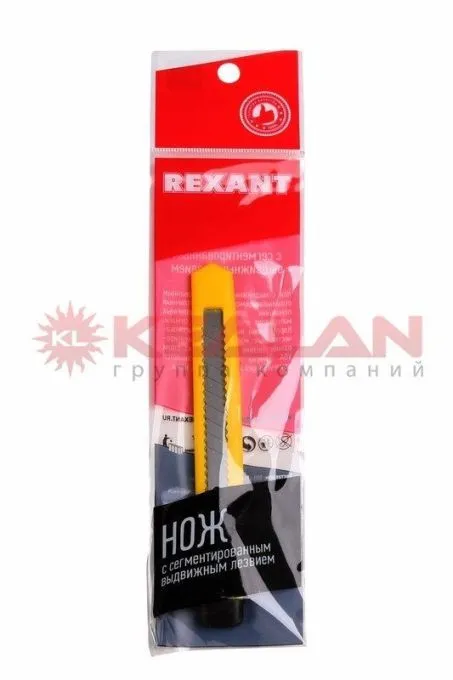 REXANT 12-4905 нож с сегментированным лезвием, 9 мм, с клипсой