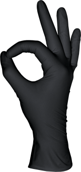 MEDIOK Black+ нитриловые перчатки, черные, размер XS, 100 шт.