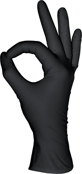 MEDIOK Black+ нитриловые перчатки, черные, размер M, 100 шт.