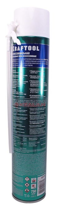 KRAFTOOL KRAFTFLEX 65 Пена монтажная, адаптерная, всесезонная, 750мл