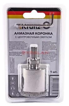 KRANZ коронка алмазная 40 мм, по керамограниту с центровочным сверлом 