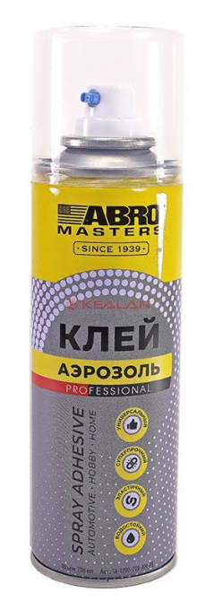 ABRO MASTERS TA-1200-200-AM-RE клей-аэрозоль профессиональный, 200 мл.