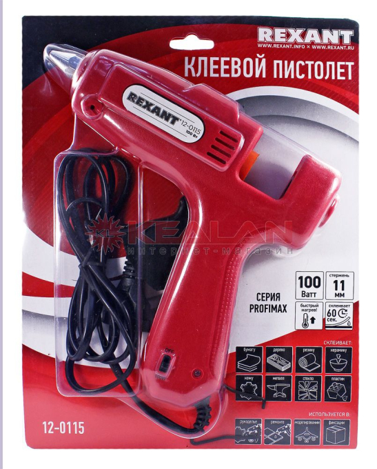 PROconnect пистолет клеевой, 100 Вт