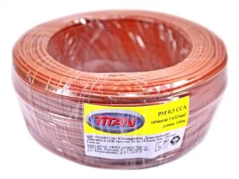 TITAN PM 0,5 провод монтажный коричневый 0,5 мм², 100 м.
