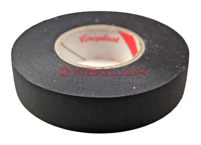 Coroplast 839x изолента черная, тканевая, без ворса, химстойкая, 0,18 мм, 19 мм, 25 м.