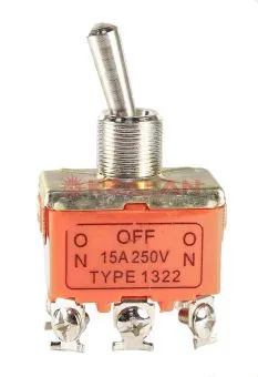 REXANT 36-4131 тумблер 250V 15А (6c) ON-ON двухполюсный