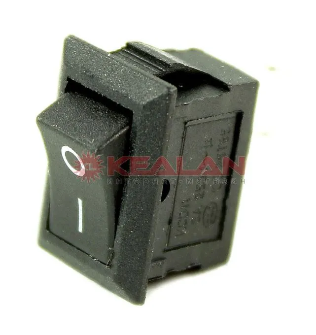 REXANT 36-2010 выключатель клавишный 250V 3А (2с) ON-OFF черный