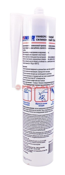 ABRO MASTERS SS-1100-BRN-RE герметик силиконовый универсальный, коричневый, 280 г.