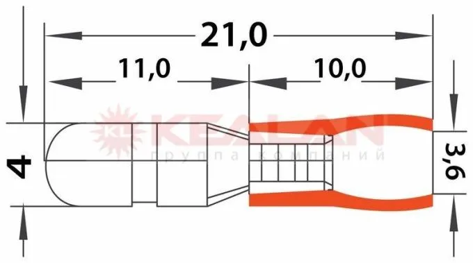 TEC РШИ-П 1.5-4 разъем штекерный изолированный, 100 шт.