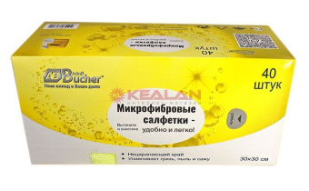 Adolf Bucher 12.0077.40.Y салфетка из микрофибры, желтая, 30 х 30 см, 40 шт.
