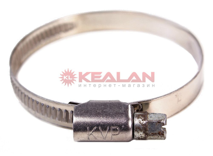 KVP 40-60/9 W2 хомут червячный, нержавеющая сталь