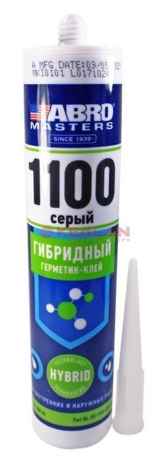 ABRO MASTERS HS-1100-GRY-RE герметик-клей гибридный, серый, 310 мл.