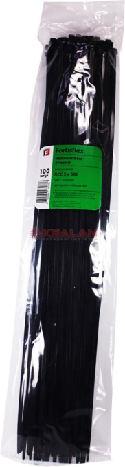 Fortisflex 500x4,8B стяжки кабельные, черные, 100 шт.