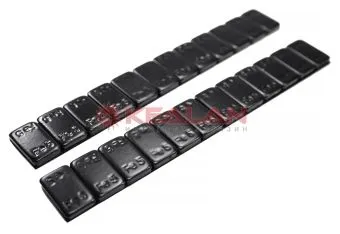 TECH K094 стальные самоклеящиеся черные грузики, 12 х 5 г, 60 г, 50 шт.