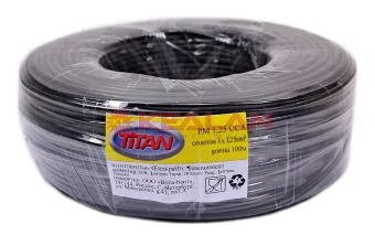 TITAN PM 1,25 провод одножильный 1*1,25мм, CCA, черный, бухта 100 м.
