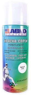 ABRO MASTERS краска-спрей, белый глянцевый, 400 мл.