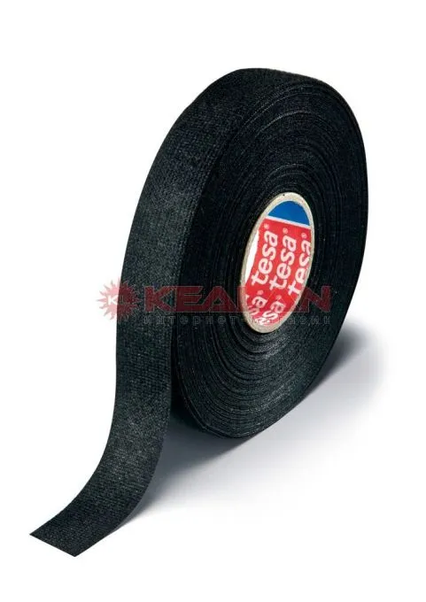 tesa 51618 fleece флисовая изоляционная лента профессиональная, черная, 0,25 мм, 19 мм, 25 м.