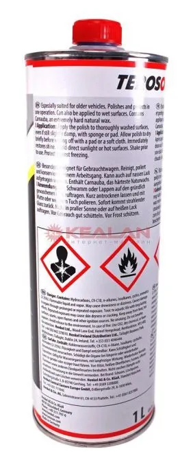 TEROSON WX 180 POLISH BO1L EGFD полироль для кузова теровакс, 1 л.
