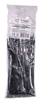 Fasplast 160x2.6 кабельные стяжки черные, морозостойкие, 100 шт.