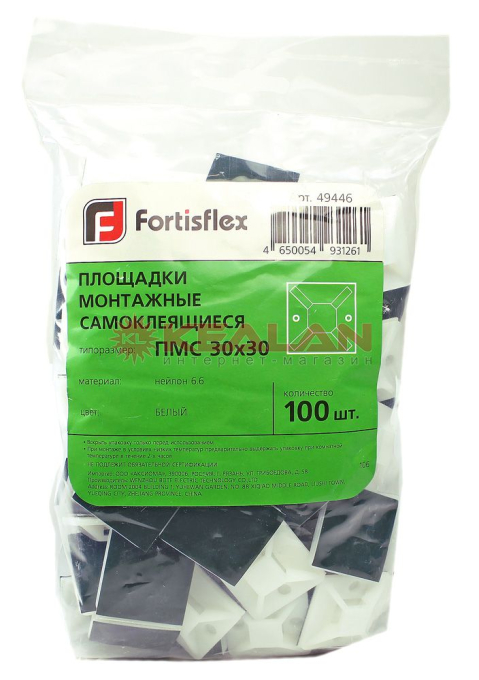 Fortisflex ПМС-30 площадки монтажные самоклеющиеся, белые