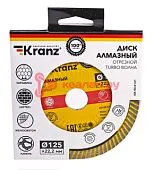 KRANZ KR-90-0131 диск алмазный отрезной Turbo волна 125x22,2x2x10мм.