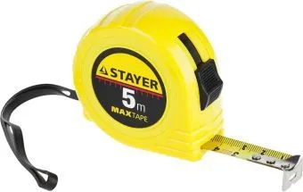 STAYER Standard рулетка в ударопрочном корпусе из ABS, 5 м, 19 мм.