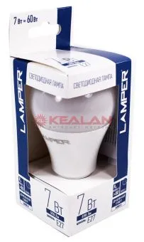 Lamper лампа LED A60 E27 7W 4000K 590Lm 220V