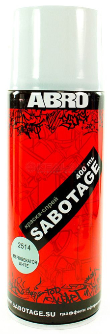 ABRO SPG-2514 краска-спрей SABOTAGE 2514, холодный белый