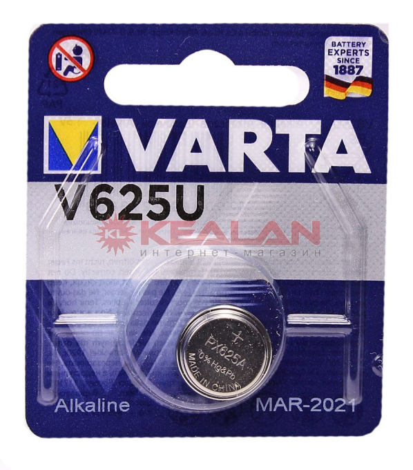 VARTA V625U (PX625A/LR9/ 625A) элемент питания