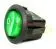 REXANT 36-2588 выключатель клавишный круглый 12V 20А (3с) ON-OFF зеленый с подсветкой
