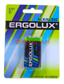 Ergolux 6LR61 алкалиновая батарейка, в блистере 1 шт.