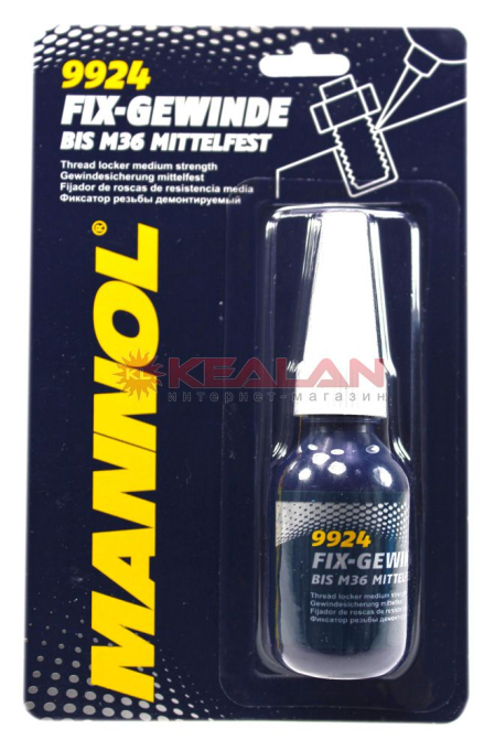 MANNOL 9924 фиксатор резьбы демонтируемый, 10 мл.