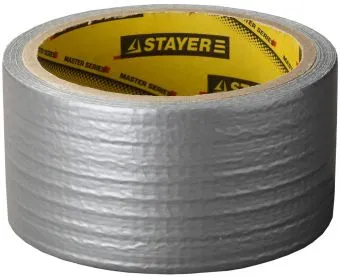STAYER 12080-50-10 армированная лента серебристая, универсальная, 48 мм х 10 м.