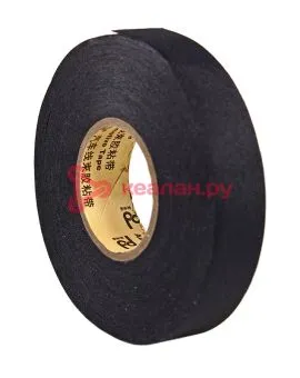 YongLe HX9523D fabric изолента автомобильная, тканевая, черная, 0,23 мм, 19 мм, 25 м.