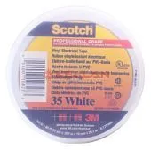 3M Scotch 35 лента изоляционная, белая, 19 мм, 20 м.