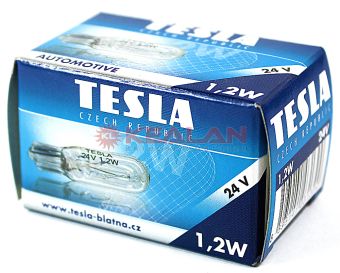 TESLA W1,2W лампа автомобильная 24V