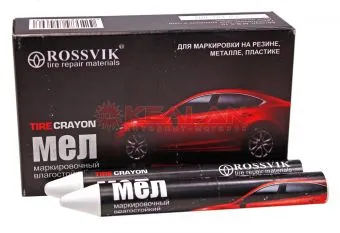ROSSVIK M.B.X.10 мел белый для маркировки на резине, 10 шт.