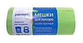 PAKLEEN пакет для мусора зеленый ПНД, 60*80 см, 60 л, 15 мкм, 30 шт.
