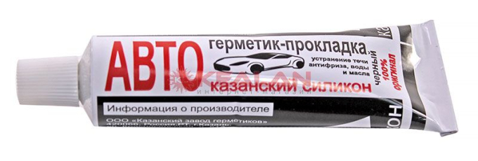 Казанский силикон автогерметик-прокладка черный, 60 г.