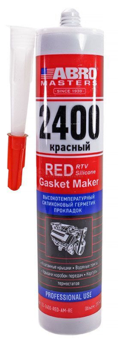 ABRO MASTERS SS-2400-RED-AM-RE силиконовый герметик прокладок, до 343°С, красный, 310 мл.