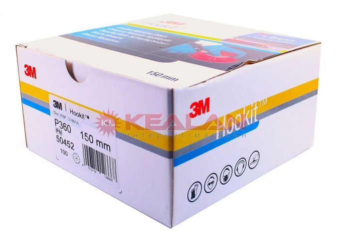 3M™ 50452 255P+ круг абразивный, золотой, 15 отверстий, Р360, 150 мм.