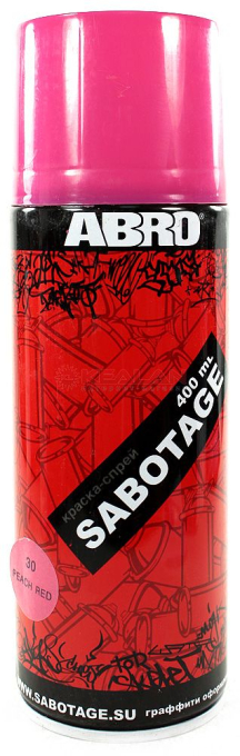 ABRO SPG-030 краска-спрей SABOTAGE 30, сиренево-красный