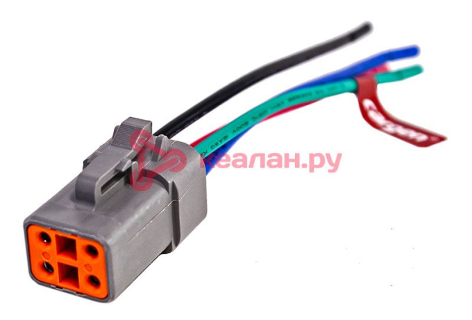 CARGEN AX8404 Разъем Deutsch DTP06-4S (4pin) 4 контакта для GAZ, КАМАЗ, МАЗ, УРАЛ, DAF, IVECO, MAN, 