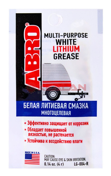 ABRO LG-004-R смазка литиевая многоцелевая белая, 4 г.