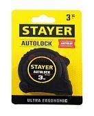STAYER AutoLock рулетка с автостопом, 3 м, 16 мм.
