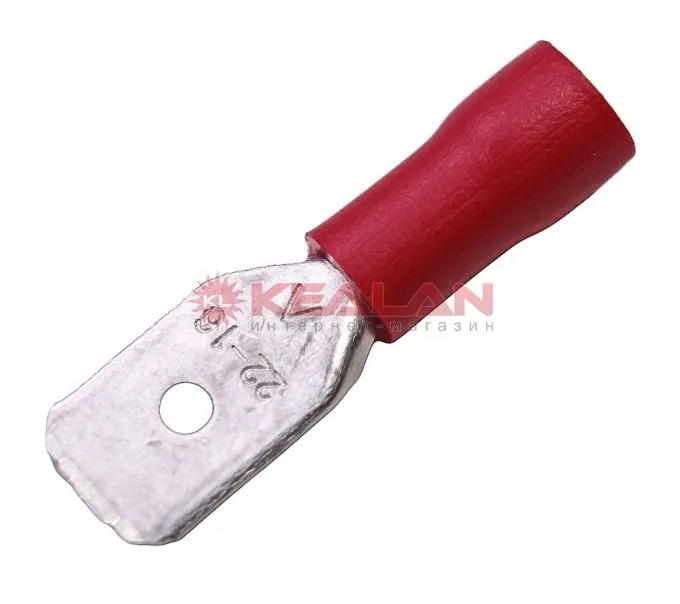 КВТ РПИ-П 1.5-(6.3) разъем плоский изолированный, 100 шт.