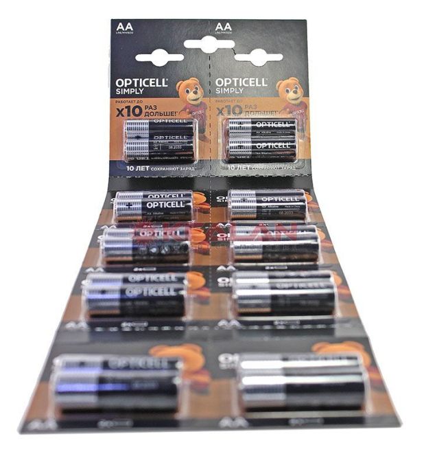OPTICELL SIMPLY АА/LR06-20BL батарейка алкалиновая отрывная, 20 шт.