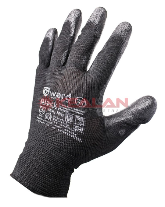 GWARD Black перчатки нейлоновые черного цвета с полиуретановым покрытием, 10/XL