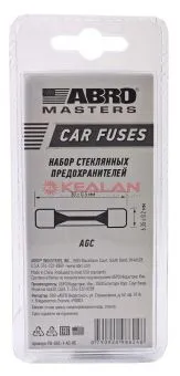 ABRO MASTERS FU-AGC-1-AS-RE набор предохранителей стеклянных (AGC: 10, 15, 30 A) 6 шт.