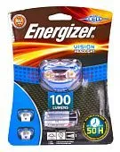 Energizer Vision Headlight 1LED фонарь налобный, 2 режима работы, цвет синий